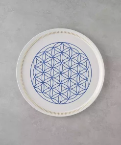 سینی آبی تیره طلایی ملامین چند ضلعی 42cm برند English Home کد 1740968652