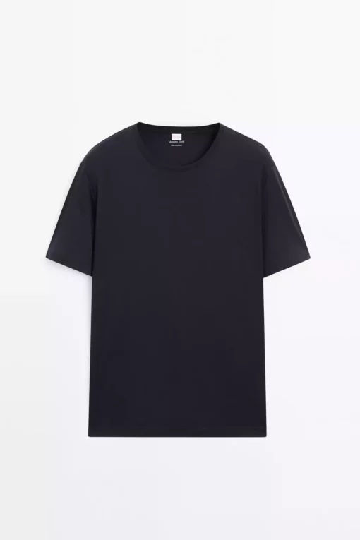 لباس راحتی تیشرت شلوارک تک رنگ چهارخانه برند Massimo Dutti کد 1741630923