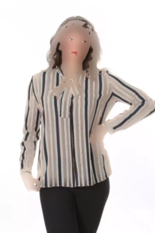 بلوز یقه راه‎راه گره‎دار سایز بزرگ زرد روسری زنانه برند Şans کد 1742308271