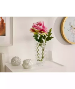 گلدار مصنوعی پارچه تک نفره صورتی تیره عیاش 48cm برند English Home کد 1743247898