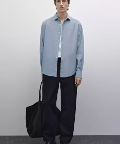 پیراهن 100پنبه ای جین برند Massimo Dutti کد 1742370127