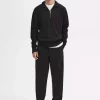 پلیور بافتنی پنبه ای یقه ایستاده زیپدار برند Massimo Dutti کد 1742113344