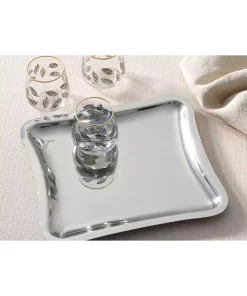 سینی فلزی براق نقره 22x19cm برند English Home کد 1740969428
