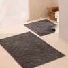 زیرپایی حمام خاکستری آنتراسیت پانچ 60x100cm برند Madame Coco کد 1742151137