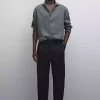 پیراهن 100کتان سبک برند Massimo Dutti کد 1742370129