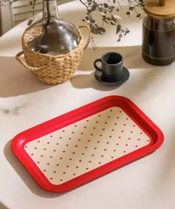 سینی فلزی طرح‎دار قلب قرمز 30cm برند LC Waikiki کد 1740970447
