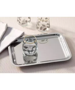 سینی فلزی براق نقره 22x16cm برند English Home کد 1740967990