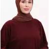 ست دوتایی تونیک زرشکی شلوار برند sefamerve کد 1743435488