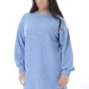 تونیک بلند راه‎راه سایز بزرگ آبی زنانه برند Şans کد 1742224867