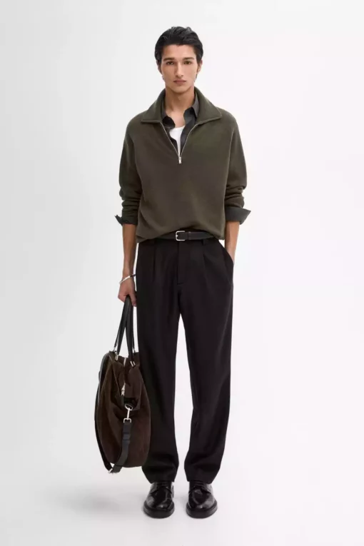 پلیور بافتنی یقه ایستاده برند Massimo Dutti کد 1742113263