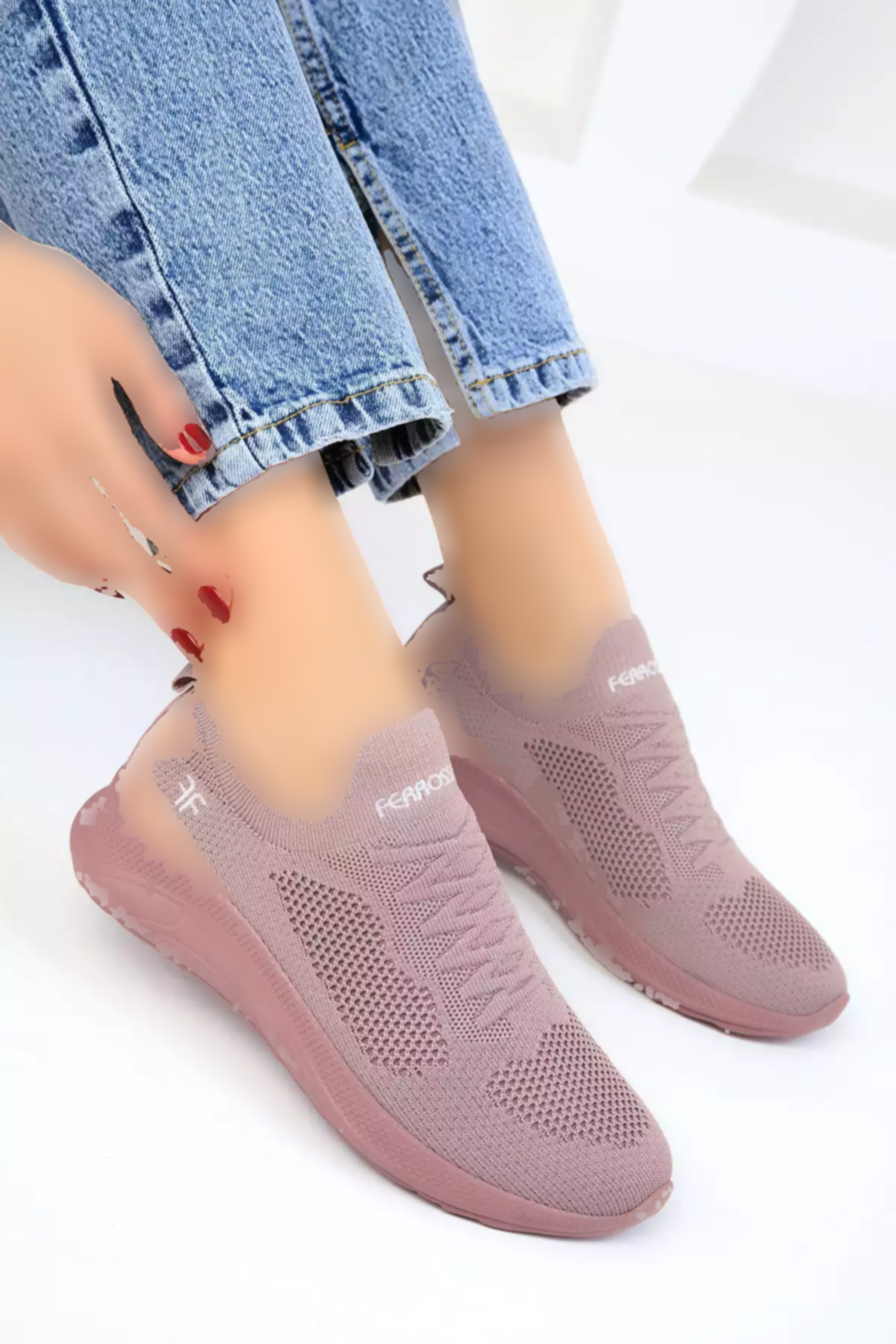 کفش اسپرت اسنیکر نارنجی کرم سالمون زنانه برند SOHO کد 1743503915