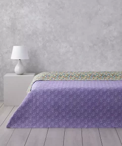 رو تختی دو‎نفره fiore بنفش چند کاربردی 200x220cm برند English Home کد 1743503069