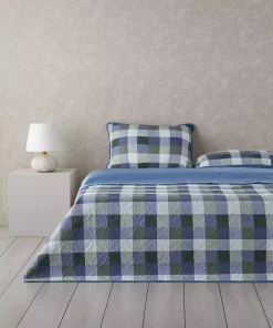 ست روتختی دو نفره مخملی آبی تیره برند English Home کد 1743503214