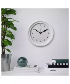 ساعت دیواری گرد سفید کلاسیک افسانهای 35cm برند IKEA کد 1743531671