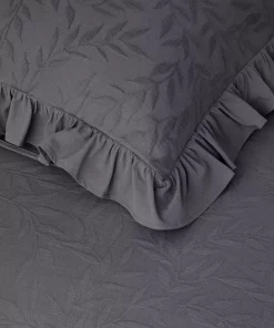 ست روتختی دو نفره پنبه ای چیندار خاکستری آنتراسیت برند English Home کد 1743503193