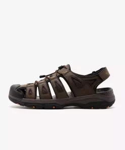 صندل 2041110 قهوه‎ای مردانه پرشور سه گانه برند Skechers کد 1745033292