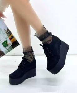 کفش لژدار جیر زنانه مشکی برند inizio کد 1743875468
