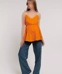بلوز نارنجی برند Lyn Mama کد 1743538272