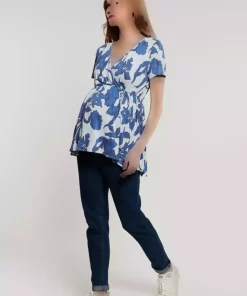 بلوز clara آبی برند Lyn Mama کد 1743467887