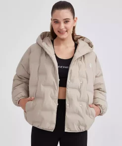 کاپشن طوسی زنانه ژاکت برند Skechers کد 1743730518