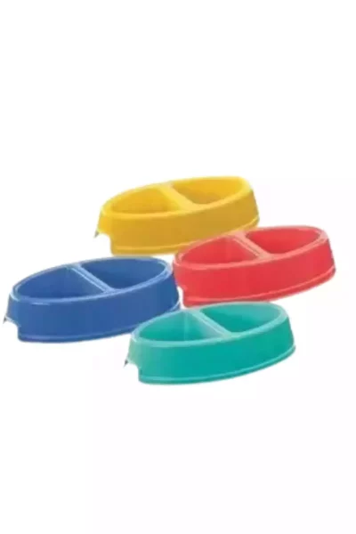 ظرف پلاستیکی آب سگ گربه کوچک دوتایی برند Pet Pretty کد 1746021507