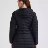 کاپشن بلند مشکی زنانه ژاکت کلاه دار برند Skechers کد 1743730523