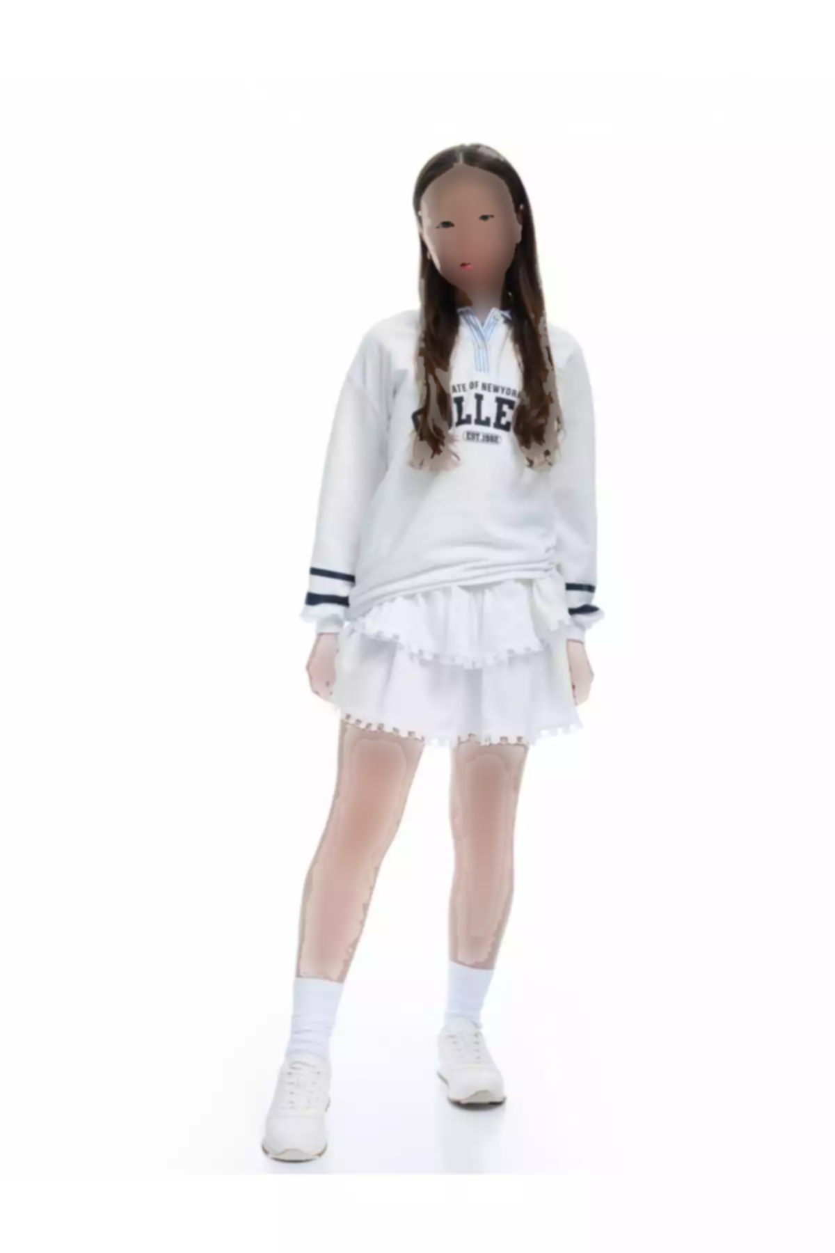 دامن کوچک طبقه دار کمر کشی طرح توری برند Koton کد 1745728266