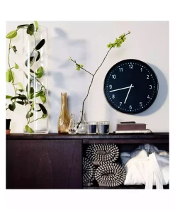 ساعت دیواری سیاه بیرون نمی د ، تکن 38cm برند IKEA کد 1743531733