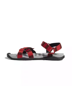 صندل روزانه قرمز مواری برند adidas کد 1745033299