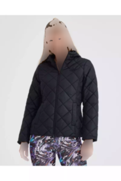 کاپشن کاپیتون مشکی زنانه ژاکت کلاه دار برند Skechers کد 1743730526