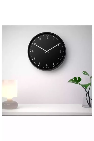 ساعت دیواری مشکی باستان 38cm برند IKEA کد 1743531669