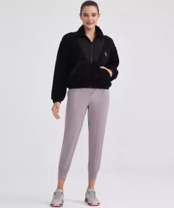 کاپشن مشکی زنانه زیپ نیم برند Skechers کد 1743737587