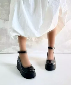 کفش ورنی لژدار زنانه مشکی برند inizio کد 1743875467