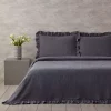 ست روتختی دو نفره پنبه ای چین‎دار خاکستری آنتراسیت برند English Home کد 1743503193