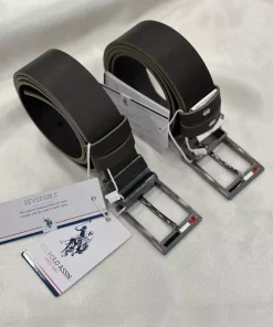کمربند دار دو طرفه سرمه ای مشکی چرم اصل برند U.S. Polo Assn. کد 1745639471