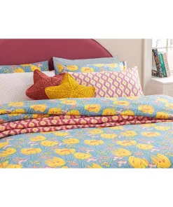 کاوردار پارادایس دو‎نفره آبی قابل اتو کشی راحت 200x220cm برند English Home کد 1743503427