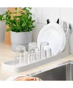 استند بشقاب چاقو آبچکان لیوان سفید مهر زنی 48cm برند IKEA کد 1747872980