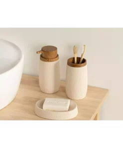 ست سرویس بهداشتی 3پلاستیکی بژ برند English Home کد 1748312895