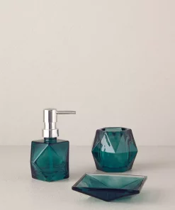 ست سرویس بهداشتی شیشه ای نعنایی رنگ برند English Home کد 1748317273