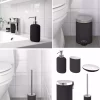 فرچه دستشویی ظرف صابون سطل زباله ست سرویس بهداشتی دندان مشکی (چینی) (فولاد) برند IKEA کد 1748323442