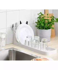 ظرف آبچکان کرم جا بشقابی کارد و چنگال پلاستیکی پیشخوان رنگ رو 48cm برند IKEA کد 1747873866
