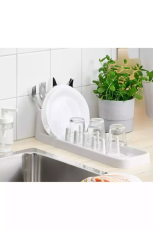 ظرف آبچکان کرم جا بشقابی کارد و چنگال پلاستیکی پیشخوان رنگ رو 48cm برند IKEA کد 1747873866