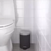 فرچه دستشویی سطل جعبه زباله ست سرویس بهداشتی 3lt مشکی / برند IKEA کد 1748328063