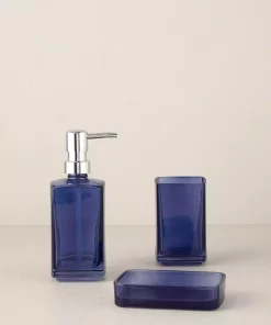 ست سرویس بهداشتی گلوریا شیشه ای آبی برند English Home کد 1748312902