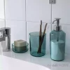 ظرف صابون ست سرویس بهداشتی شیشه ای شفاف طوسی برند IKEA کد 1748328068