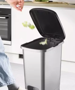 سطل زباله 15lt خاکستری آنتراسیت eco برند Nandy Home کد 1748323270