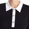 پیراهن یقه بافتنی زنانه راحتی سیاه برند LC Waikiki کد 1748068863