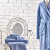 حوله صورت پنبه نرم آبی تیره 50x85cm برند Linens کد 1748485267