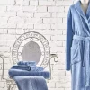 حوله حمام پنبه نرم آبی تیره 85x150cm برند Linens کد 1748490663