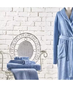 حوله حمام پنبه نرم آبی تیره 85x150cm برند Linens کد 1748490663